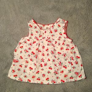Red and white cherry dress/top